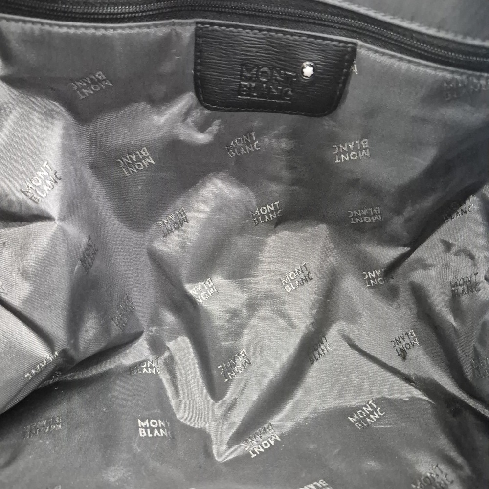 Montblanc 2 Way Boston Bag Duffle Leather Black - Picture 14 of 16